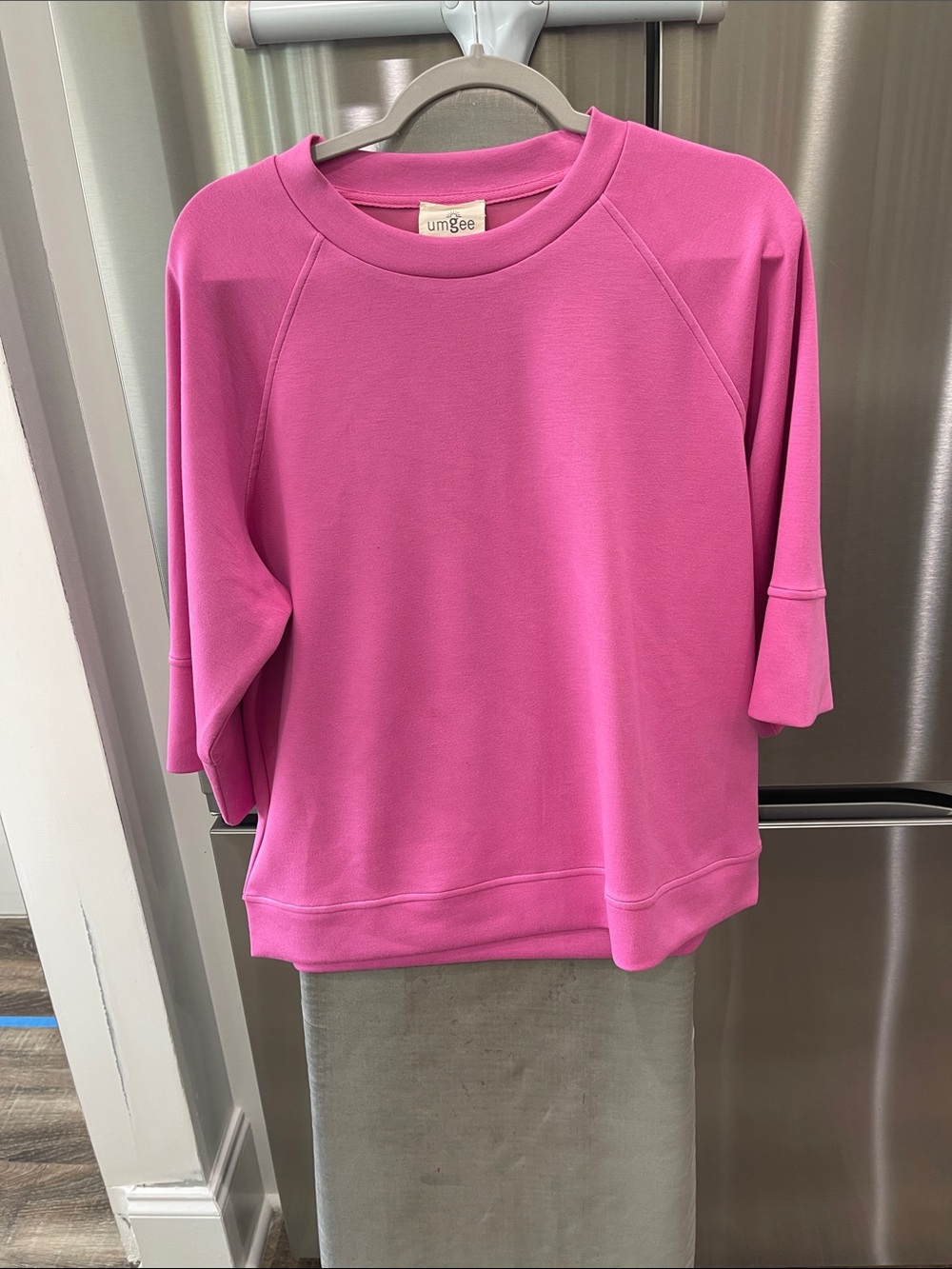 Umgee Hot Pink 3/4 Sleeve Top